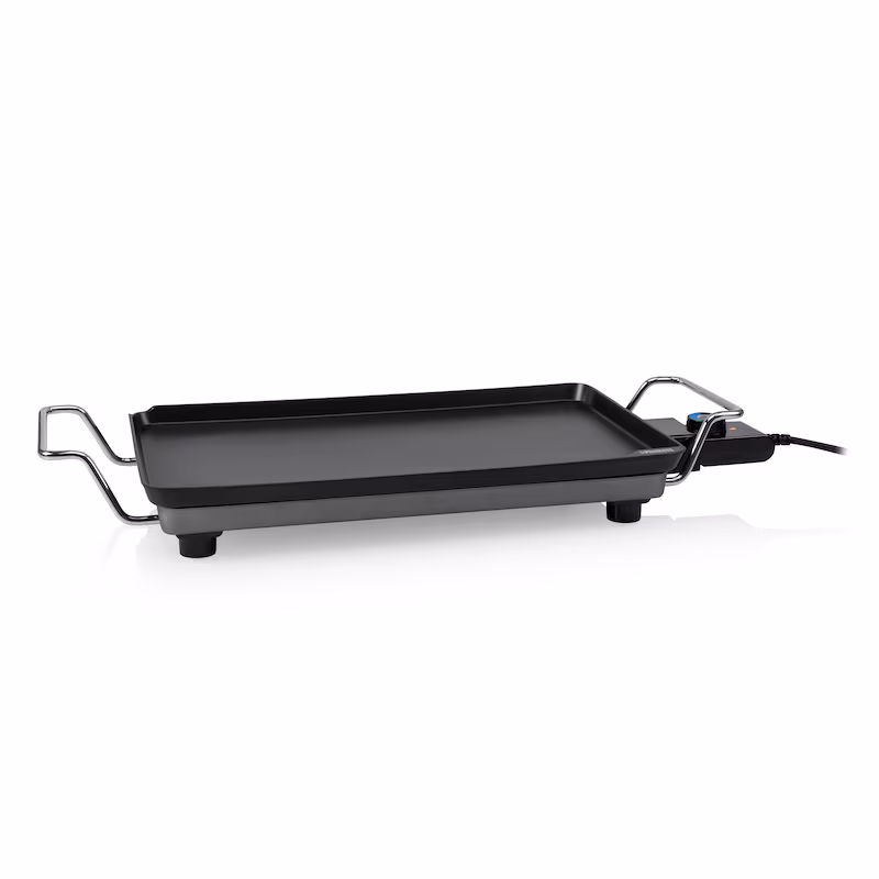 PRINCESS Superior Griddle 26 x 46 cm, Smooth grill plate, 3-layer non-stick coating, Adjustable thermostat, 2 m cable, Power: 2500 W