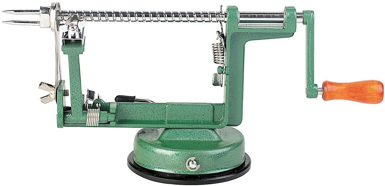 ROSENSTEIN & SOHNE Professional apple pear peeler Rosenstein & Soehne green 3-in-1 peeler slicer corer