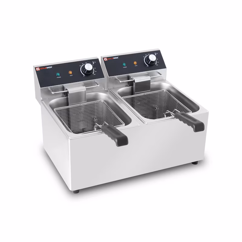 Professional electric stand fryer 8 + 8 liters (230V) by IDEAL - GOLDINOX