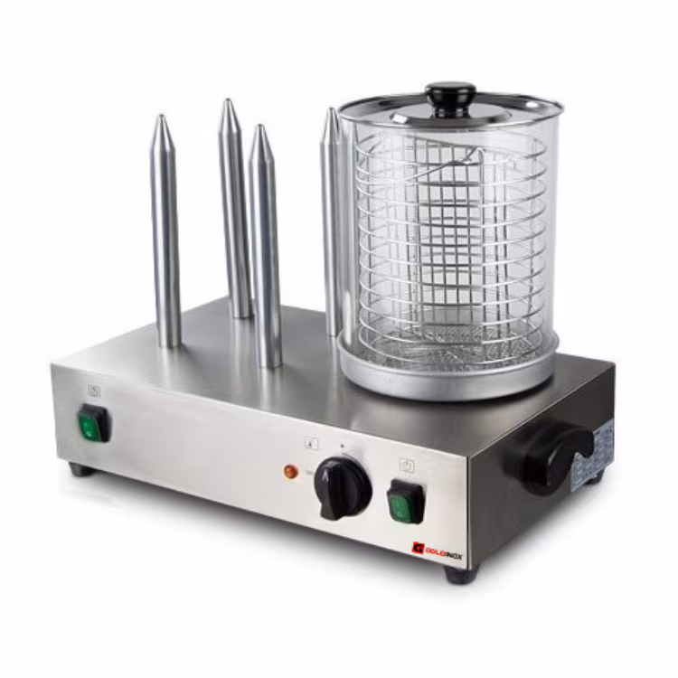 GOLDINOX Professional hot dog machine, 4 plots