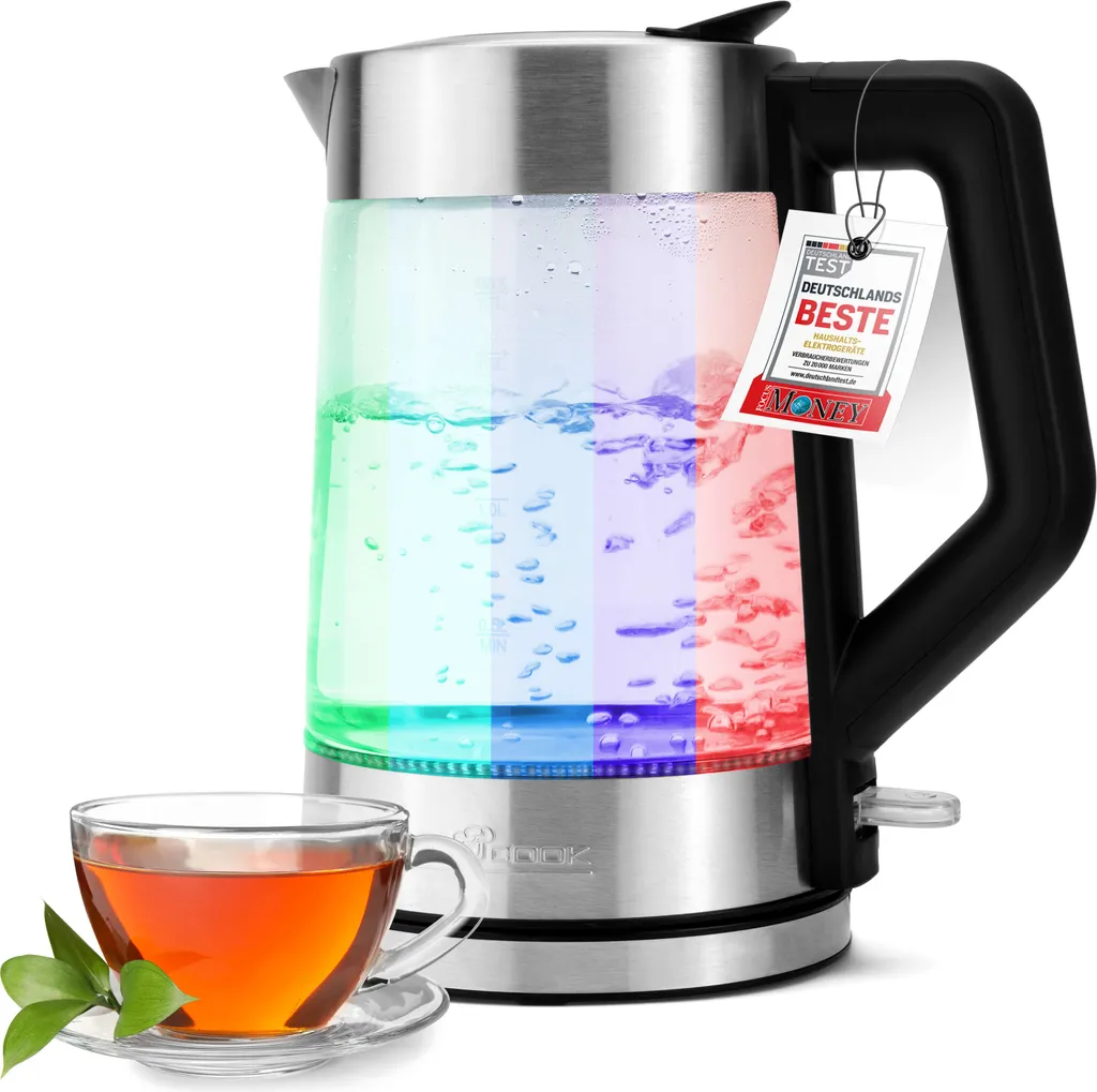 ProfiCook glass kettle PC-WKS 1190 G stainless steel/black