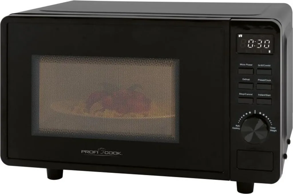 ProfiCook Microwave with Grill 20L | without turntable | even heat distribution | with timer + defrost function | 1150W | PC MWG 1278