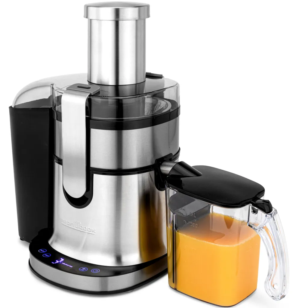 ProfiCook PC-AE 1156 Automatic Juicer, Sensor Touch Operation, LED Multifunction Display, Stainless Steel