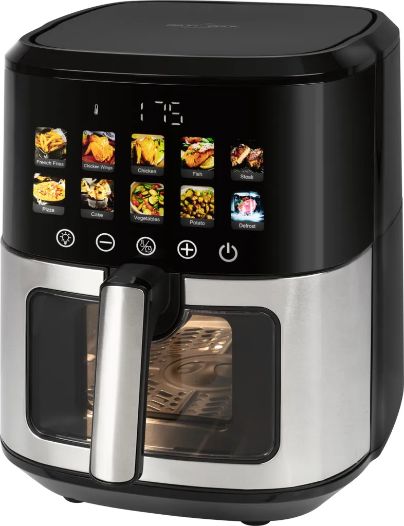 ProfiCook PC-FR 1286 H Deep Fryer (Single Image) 6.5 l Freestanding 1700 W Hot Air Fryer Black, Stainless Steel (PC-FR 1286)