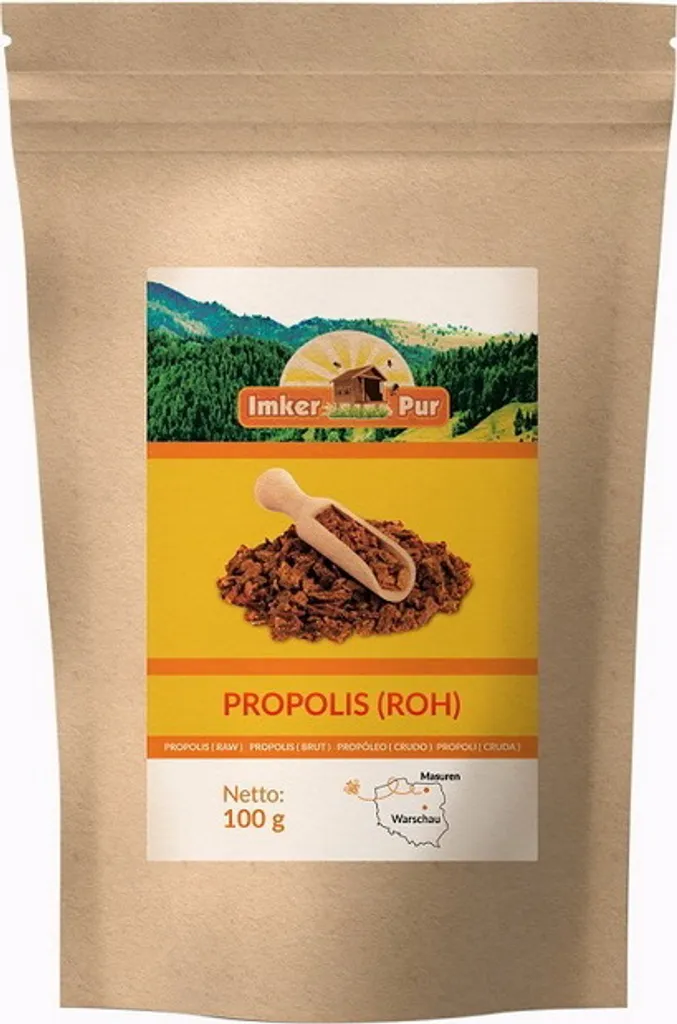 Propolis (raw) from ImkerPur, 100g, antibacterial, residue-free, directly from the apiary