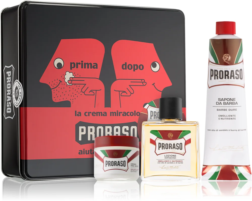 Proraso Set Whole Routie shaving set Red for men