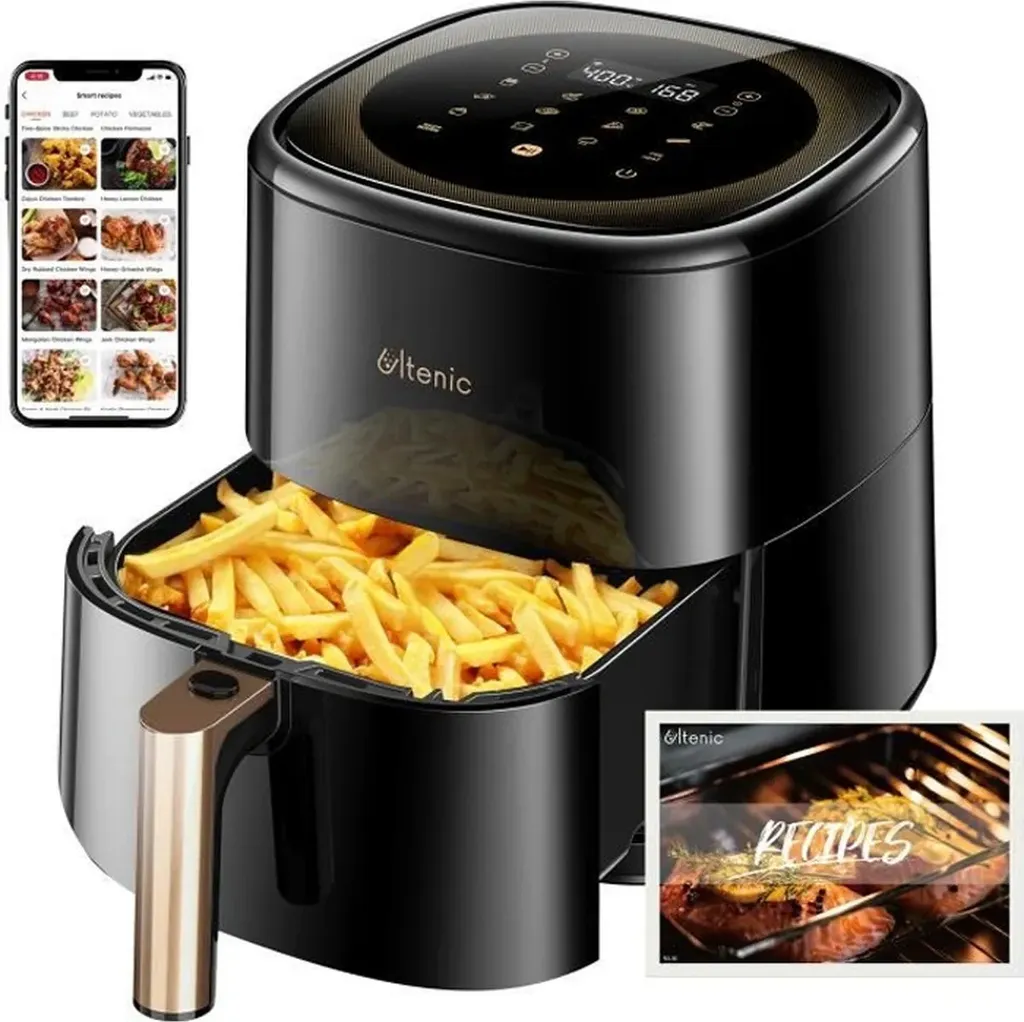 Proscenic T22 Hot Air Fryer, 5-liter air fryer control with app and Alexa and touchable LED display, 11 preset programs, quiet