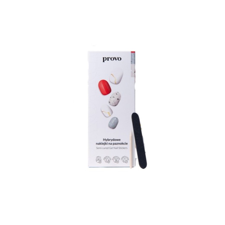 Provo hybrid nail stickers NO.11 Ruby Stone 33 pieces