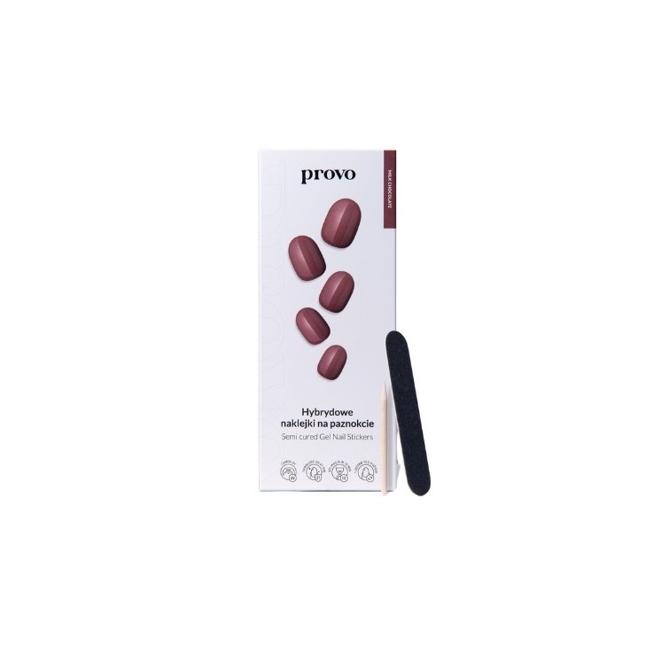 Provo hybrid nail stickers NO.4 Milk Chocolate 33 pieces