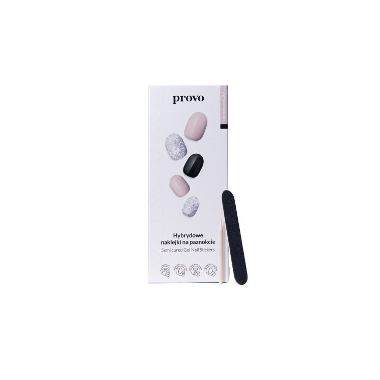 Provo hybrid nail stickers NO.6 Glitterin 33 pieces