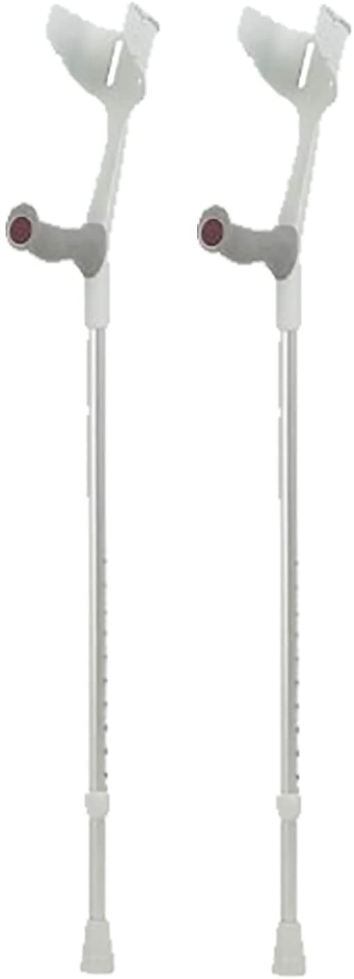 Rebotec Soft Grip Pair Of Walking Aids Forearm Crutches Grey