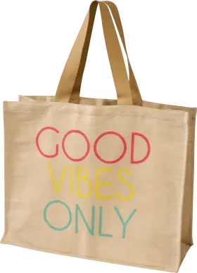 Vito & Joe beach bag \"GOOD VIBES ONLY\", 1 pc
