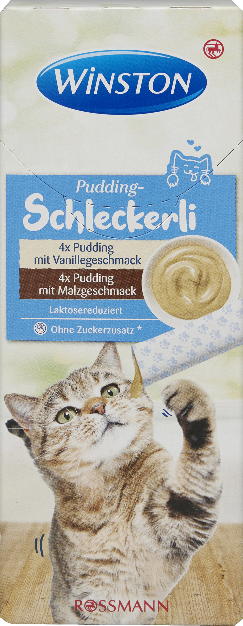 Winston Pudding-Schleckerli 4x pudding with vanilla taste, 4x pudding with malt taste