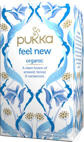 Pukka Herbs Organic Herbal Tea Feel New 20 tea bags
