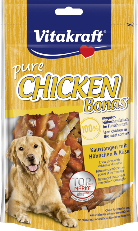 Vitakraft pure CHICKEN Bonas® Chew sticks with chicken & cheese