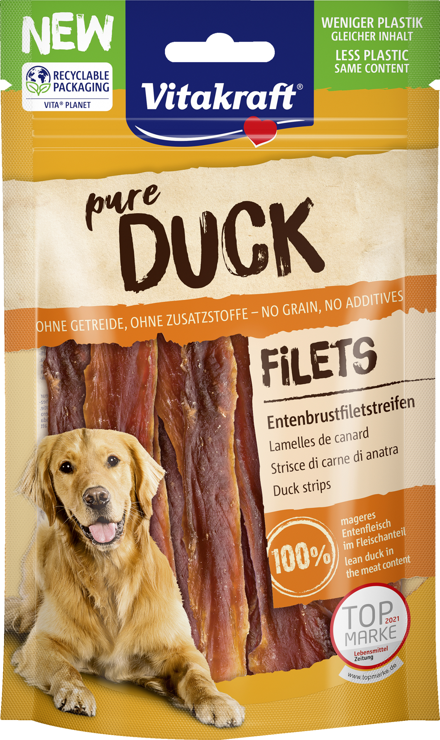 Vitakraft pure DUCK duck breast fillet strips