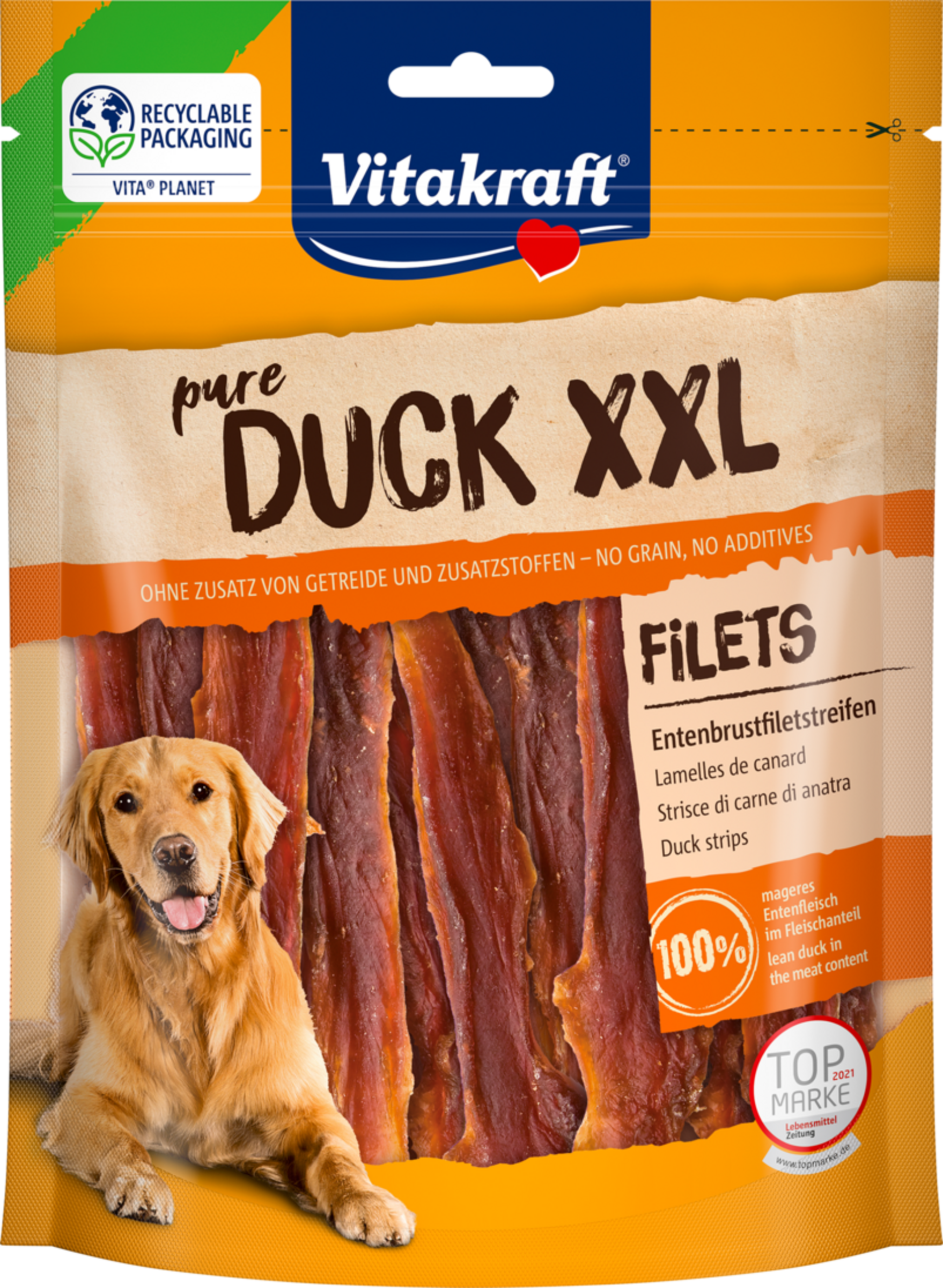 Vitakraft pure DUCK XXL duck breast fillet strips