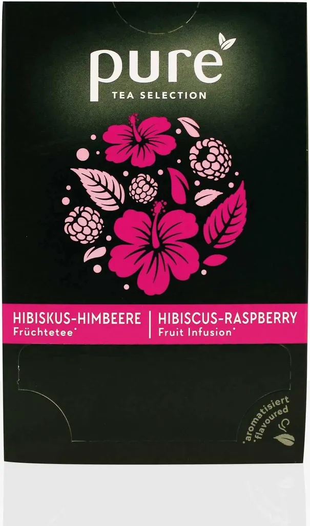 PURE Tea Selection Hibiscus Raspberry Fruit Tea 25 x 3g Tea Bags