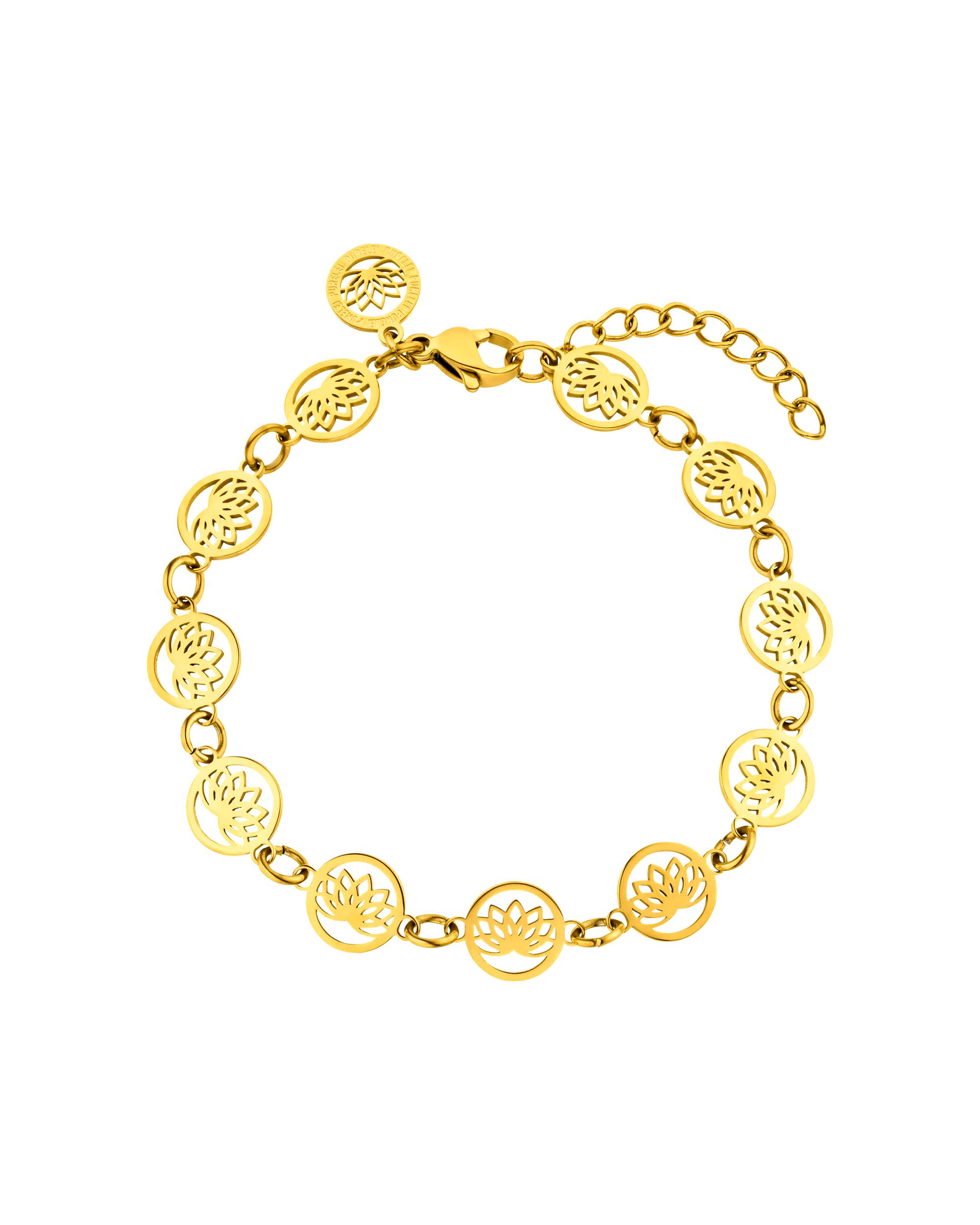 Purelei Bracelet Recognition Bracelet with inserted lotus flower coins