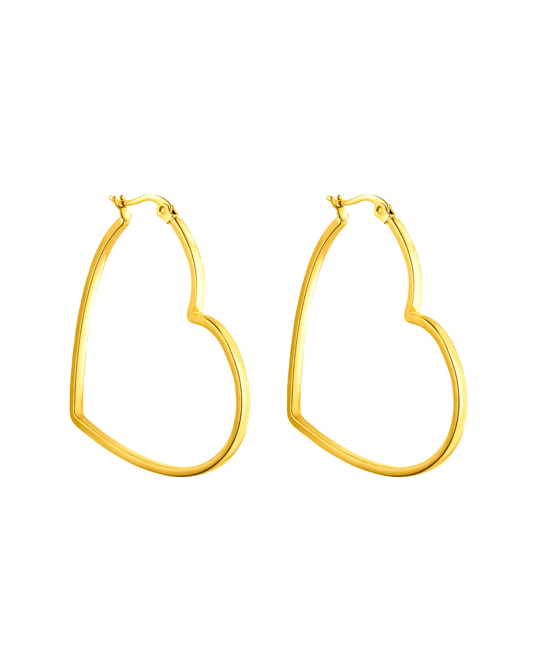Purelei hoop earrings Big Love in heart shape