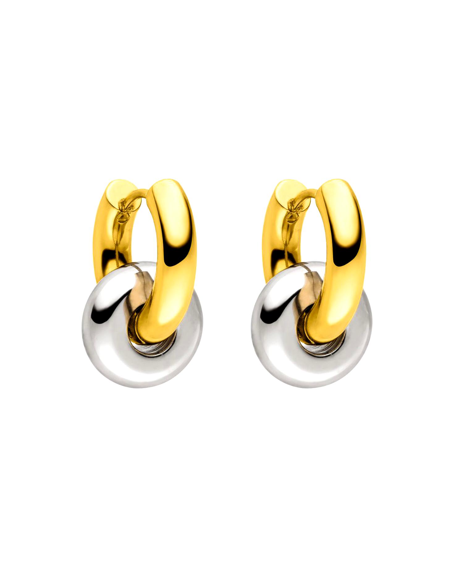 Purelei hoop earrings Bond with bicolor mix