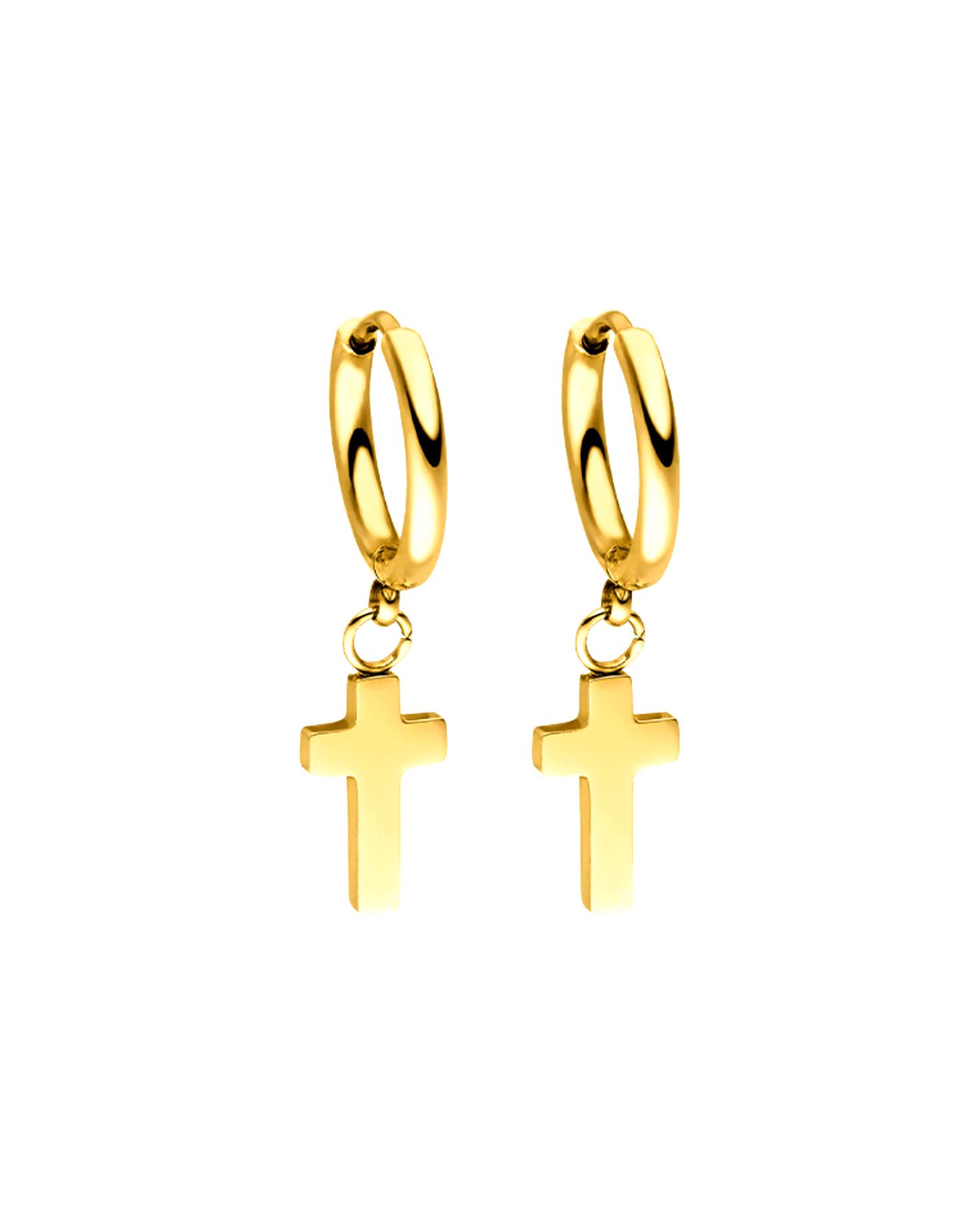 Purelei Creoles Creoles Cross Creole with cross pendant