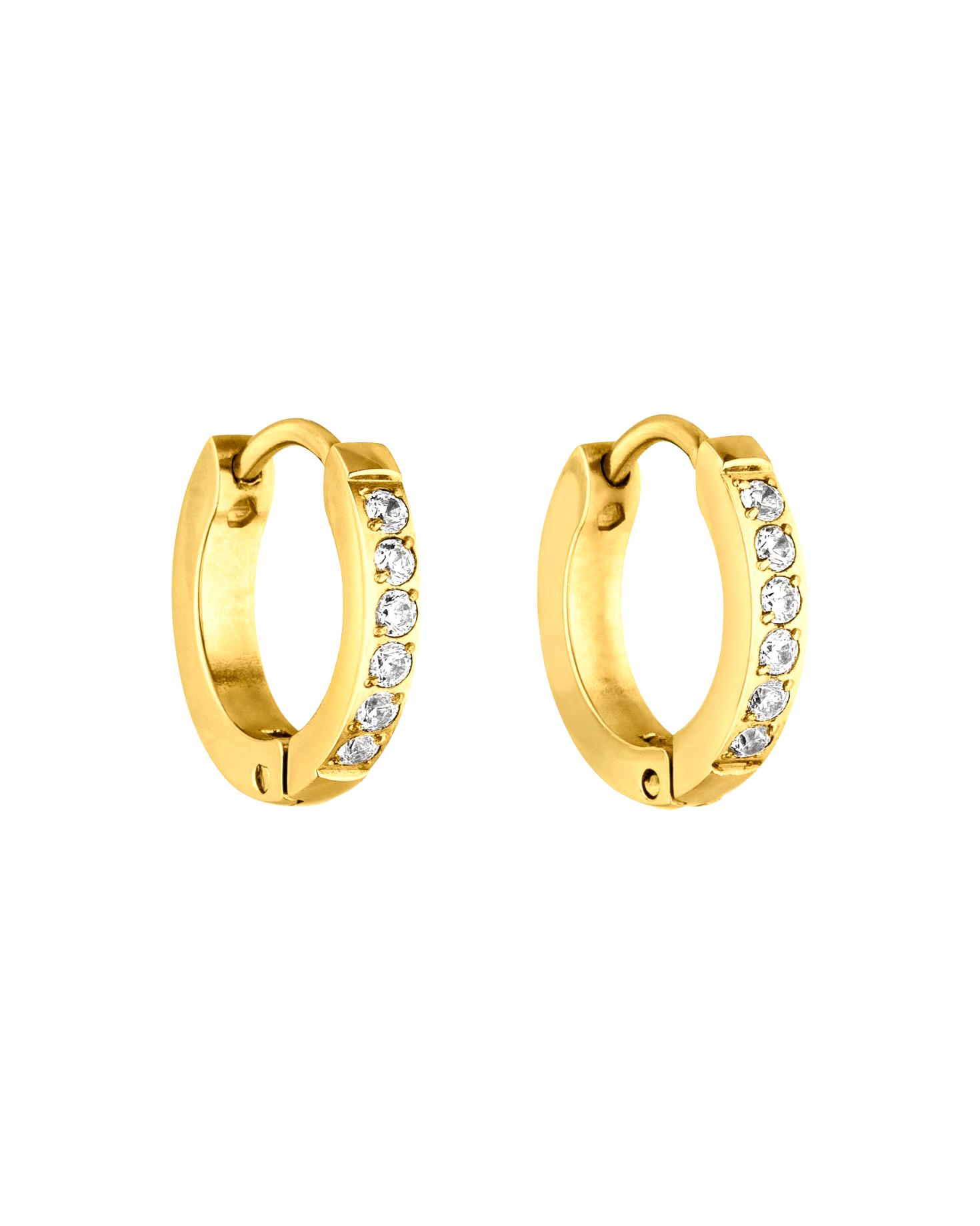 Purelei hoop earrings Kaimana with sparkling inserts