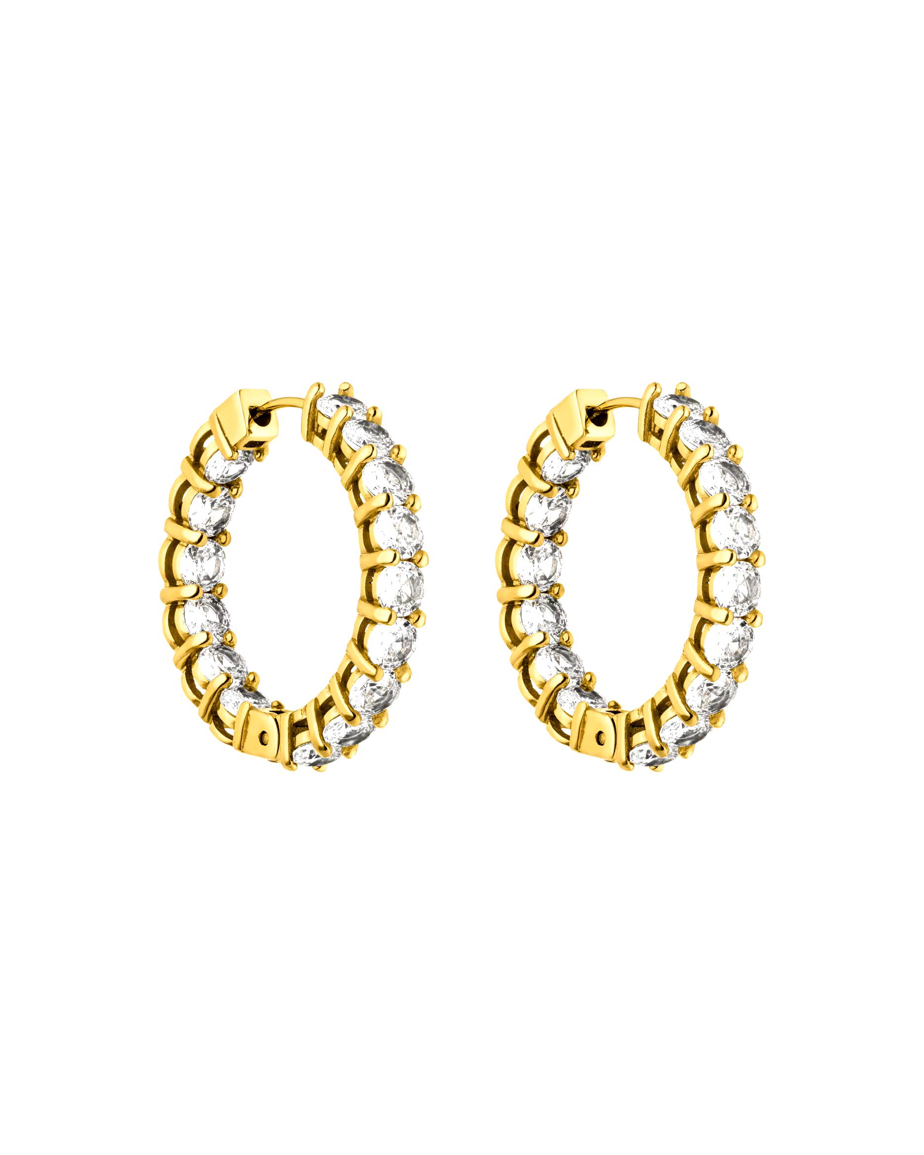 Purelei Hoop Earrings Shimmer with synthetic zirconia