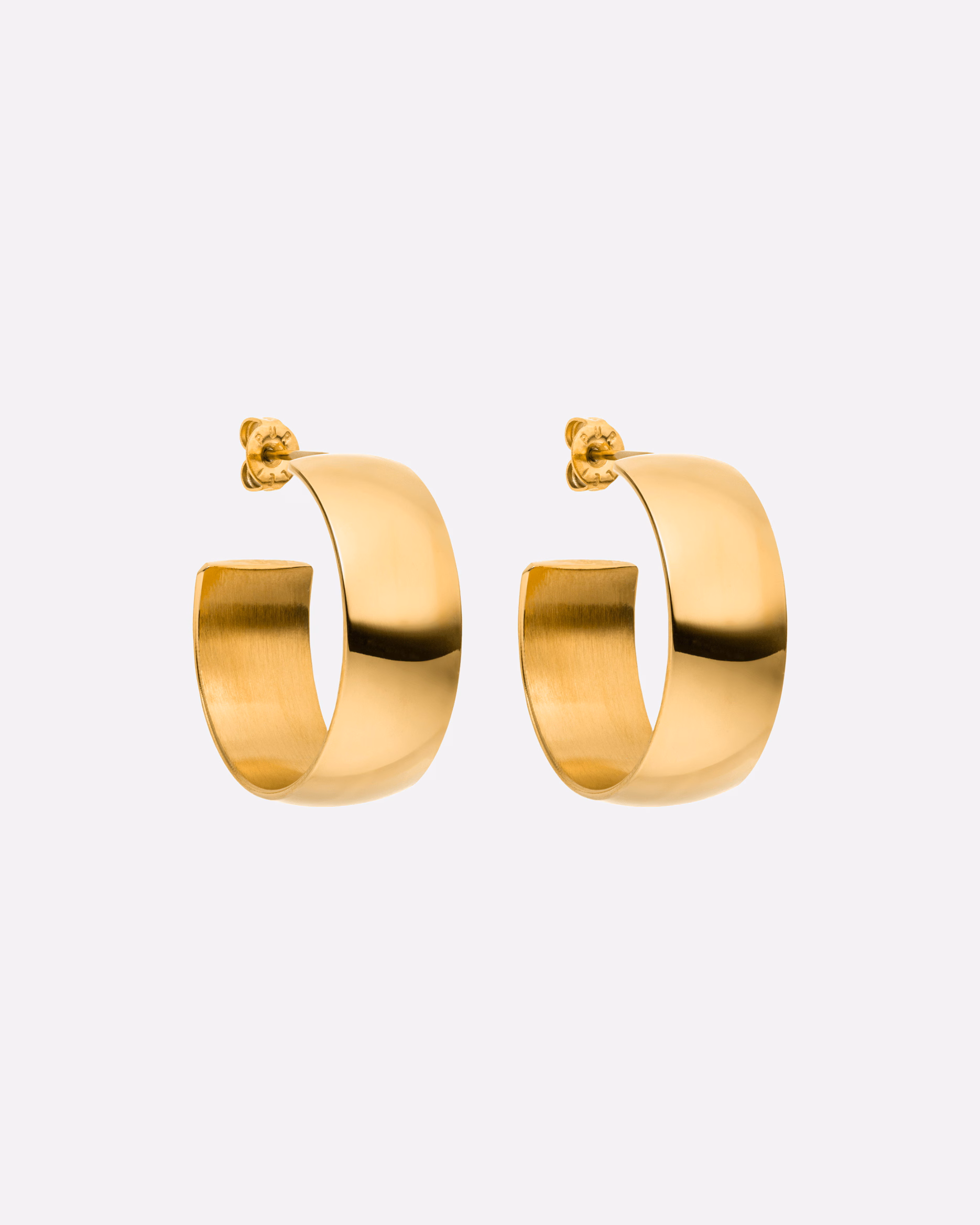 Purelei hoop earrings pair of glowing hoop earrings in a wide design