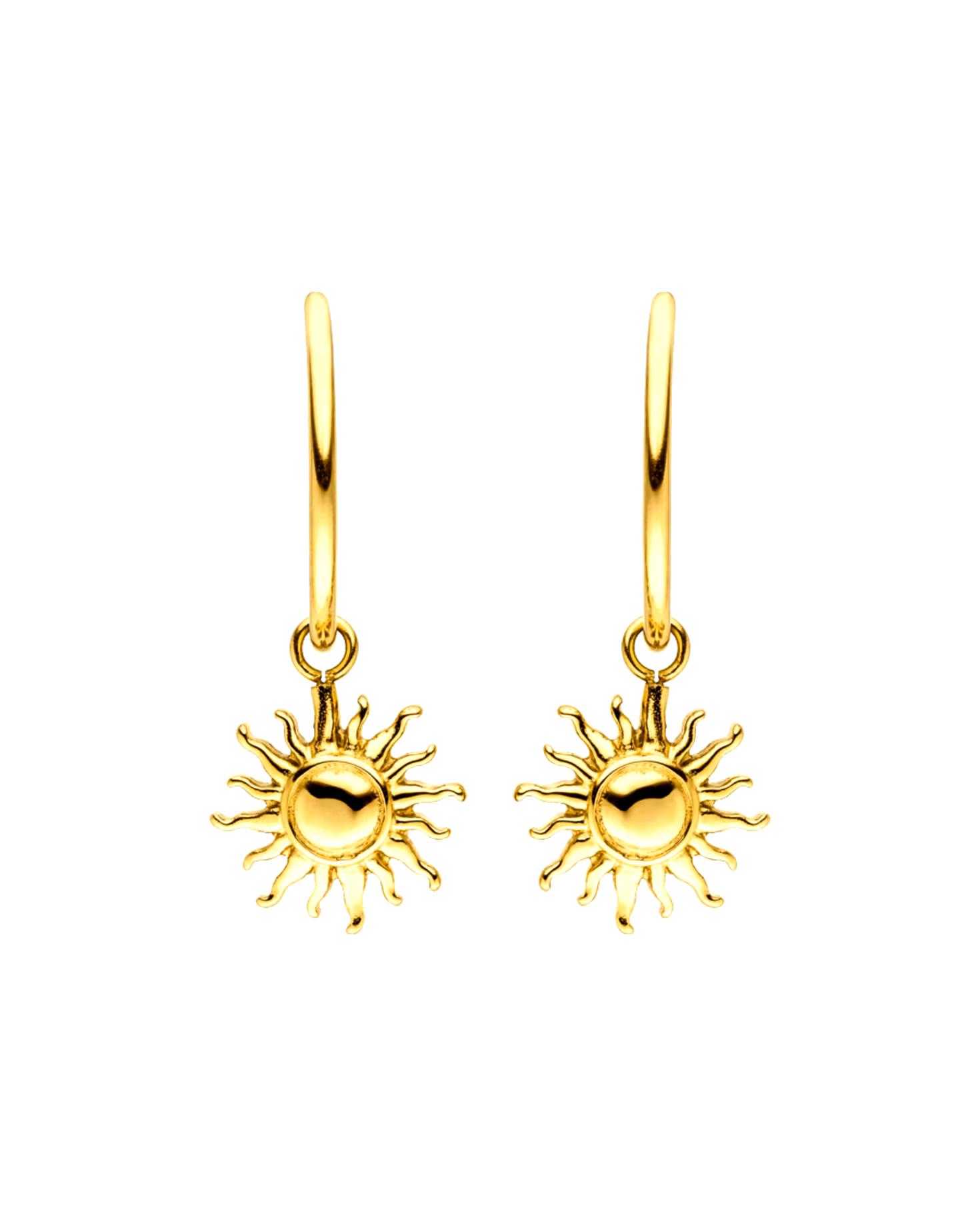 Purelei hoop earrings Sun with sun charms