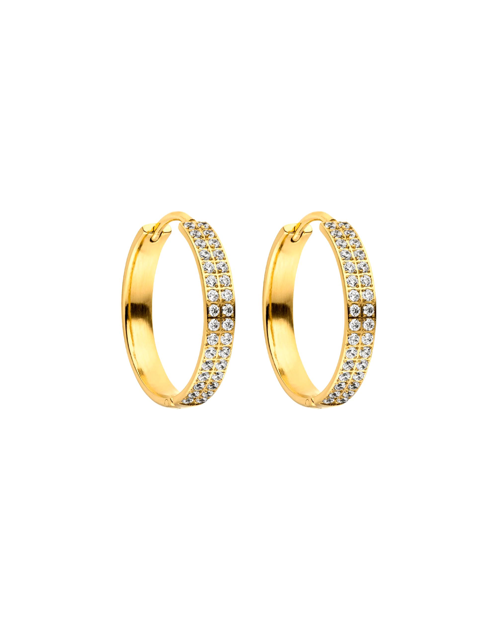 Purelei hoop earrings City Lights with zirconia stones