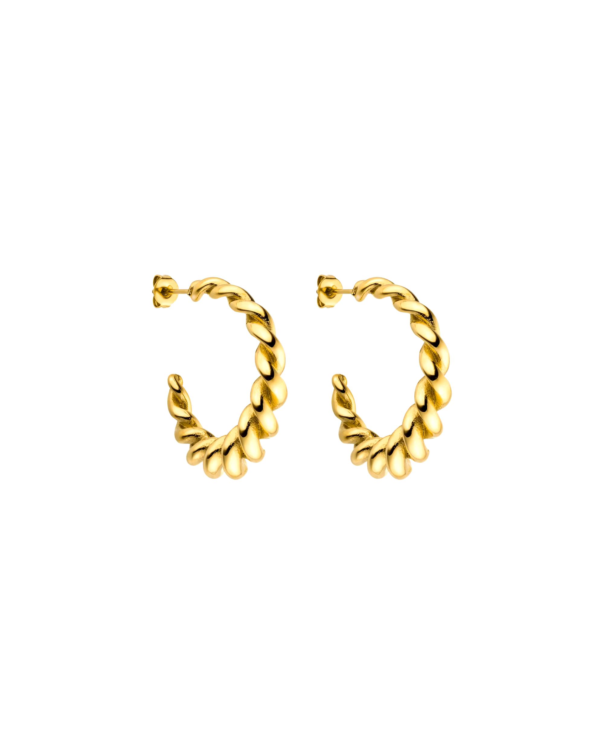 Purelei hoop earrings twisted in a cord look