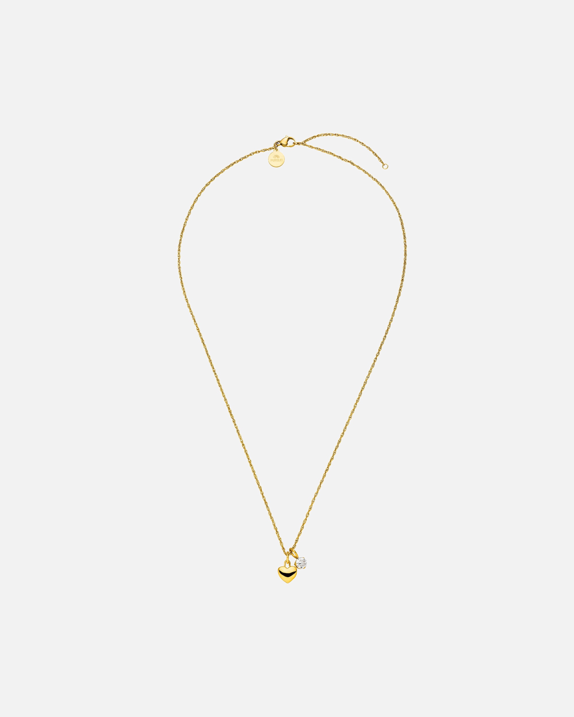 Purelei Necklace Brave necklace with heart and gemstone pendant