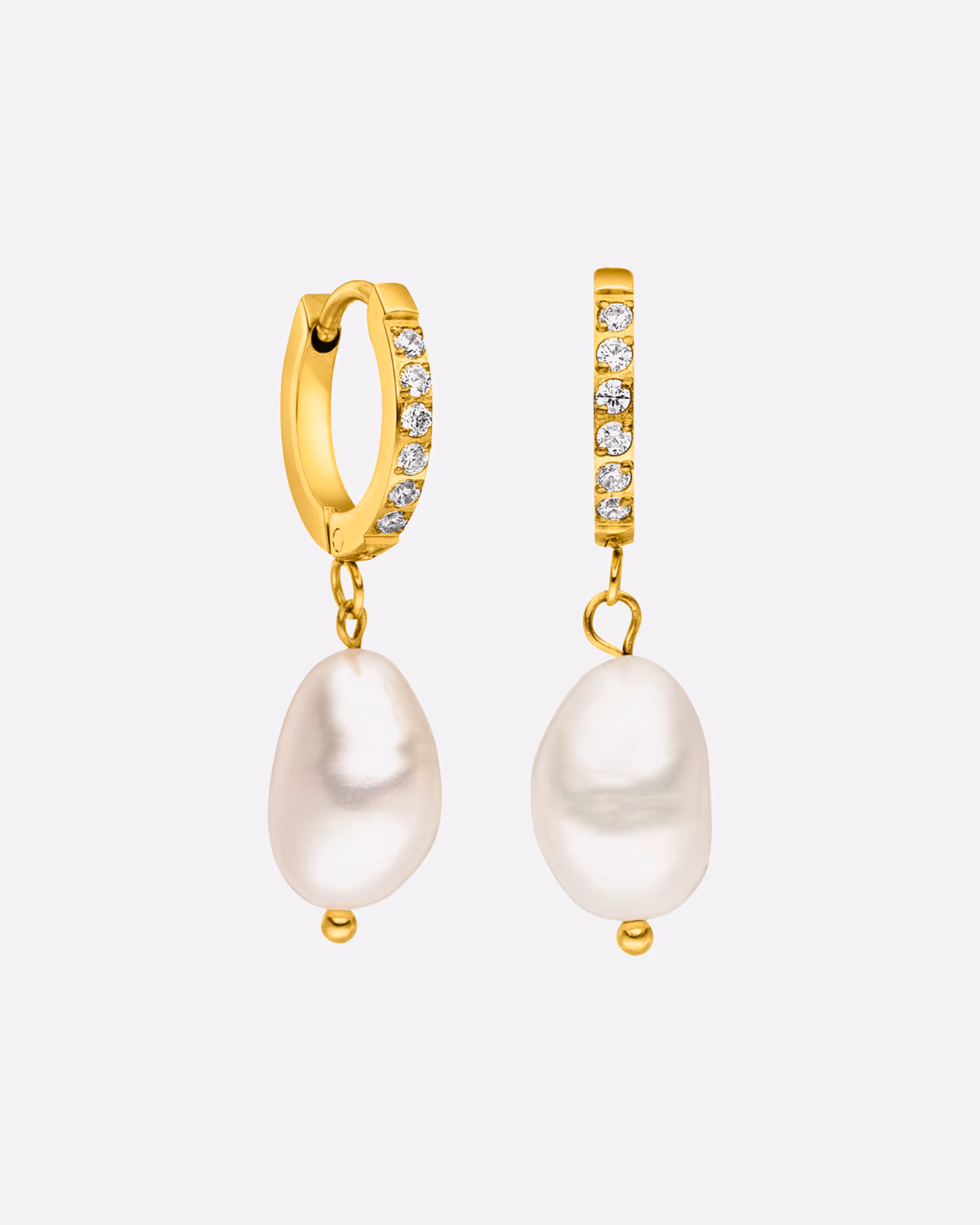 Purelei Malahi earrings with shiny gemstones and fine cultured pearls