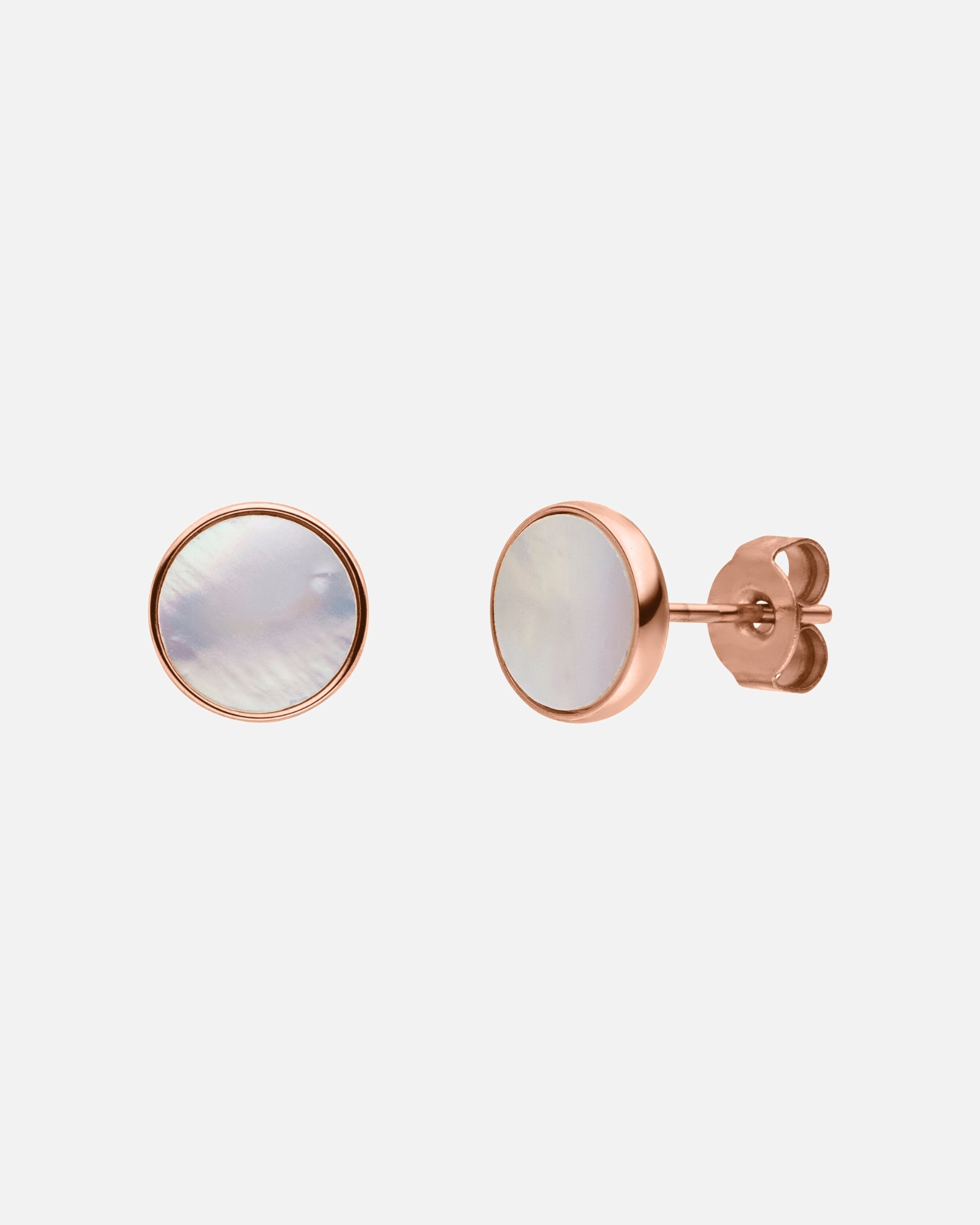 Purelei Earring Studs White Gloss with subtle mother-of-pearl trim