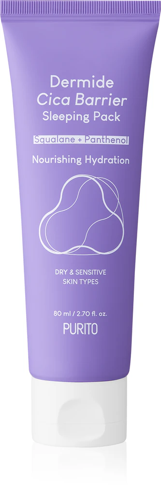 Purito Dermide Cica Barrier moisturizing night cream with ceramides