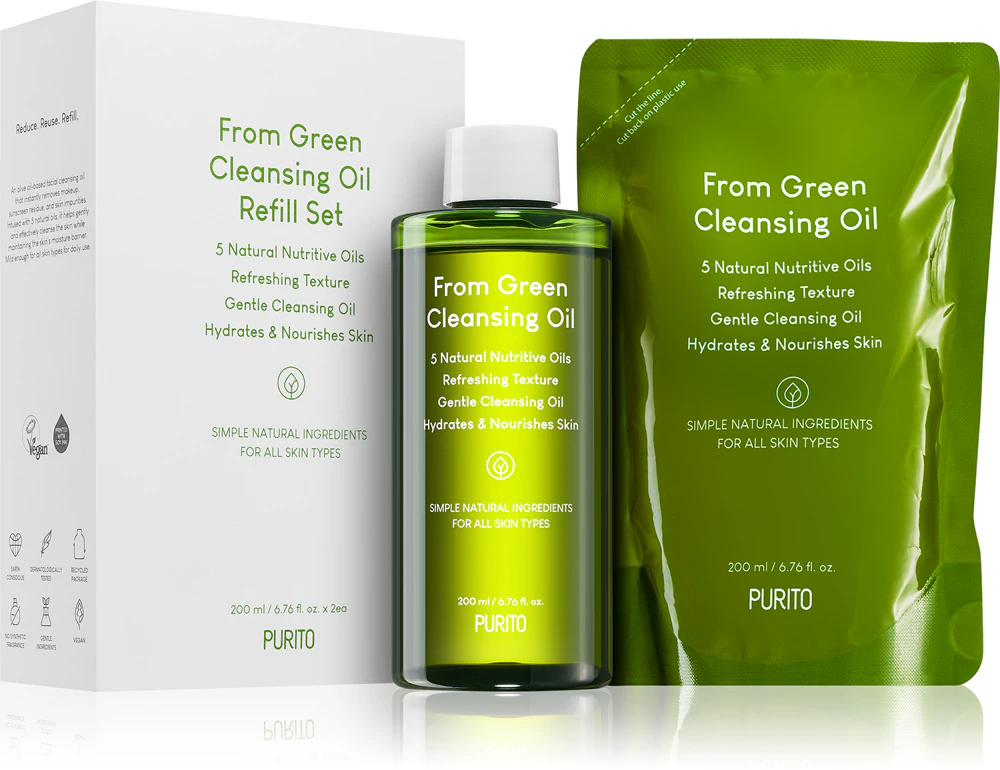 Purito From Green facial cleansing oil + additional filling 2x200 ml