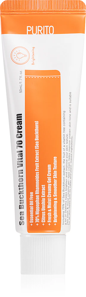 Purito Sea Buckthorn Vital 70 moisturizing and softening cream with sea buckthorn