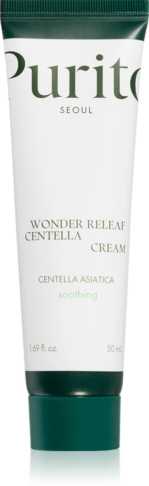 Purito Wonder Releaf Centella Cream renewing cream to nourish the facial skin with a calming effect