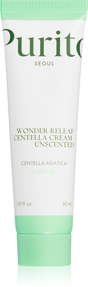 Purito Wonder Releaf Centella Cream Unscented regenerating cream to soothe the skin