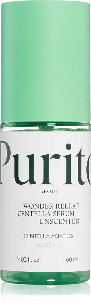 Purito Wonder Releaf Centella Serum Unscented regenerating serum for the face to soothe and strengthen sensitive skin