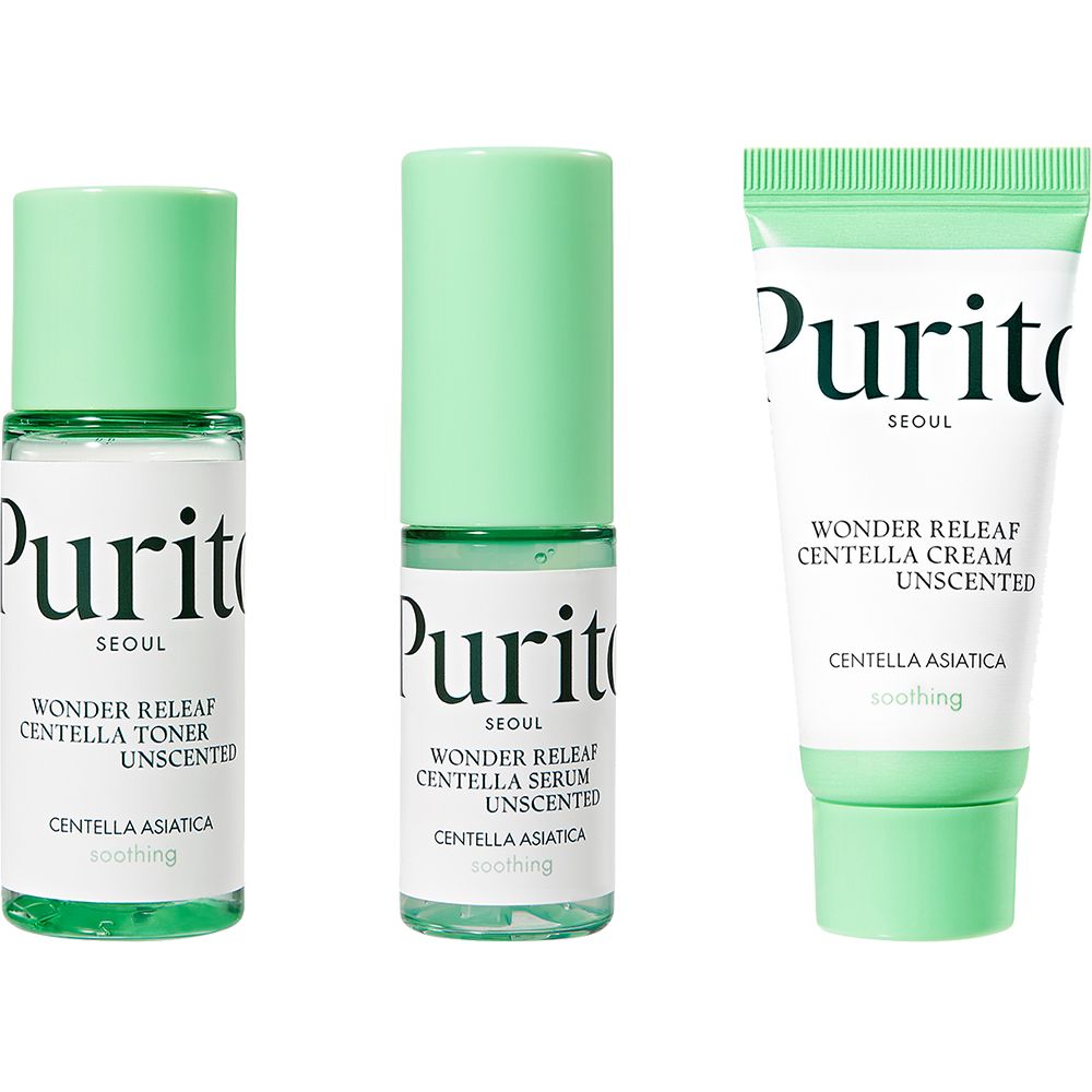 PURITO Wonder Releaf Centella Unscented Mini Kit Set 60 ml