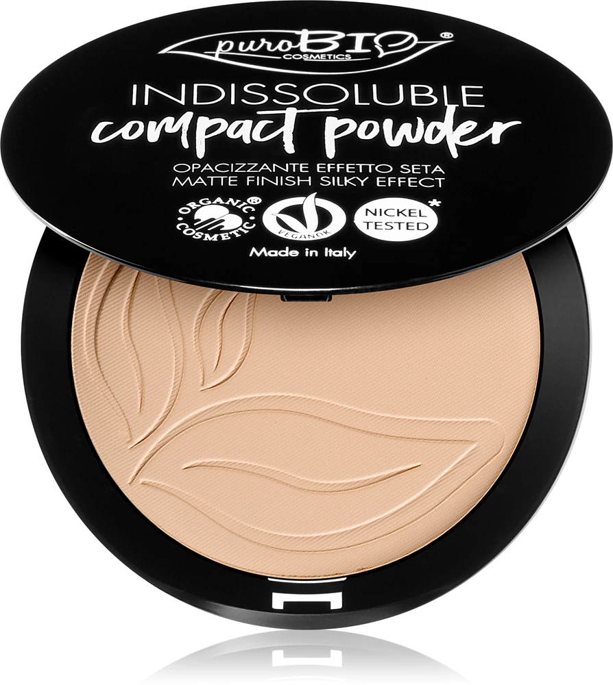 puroBIO Cosmetics Indissouble compact powder with matt effect Farbton 02 9 g