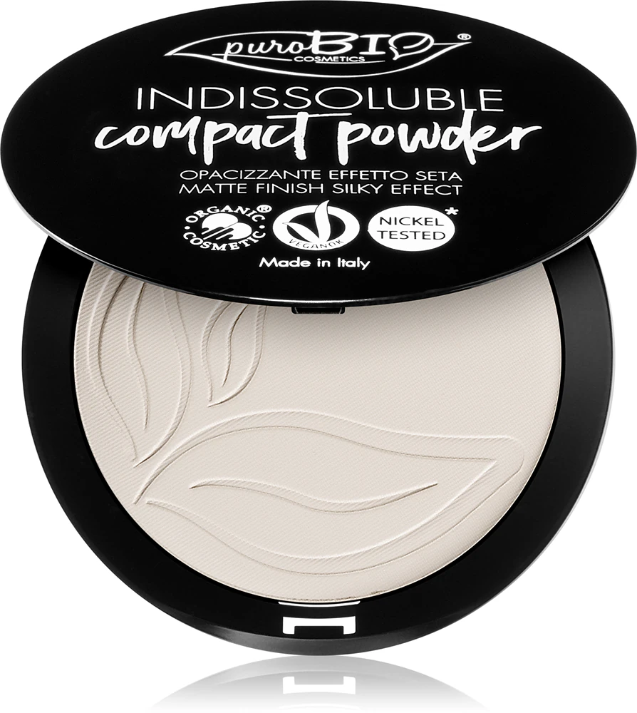 puroBIO Cosmetics Indissouble compact powder with matt effect Farbton T00  9 g