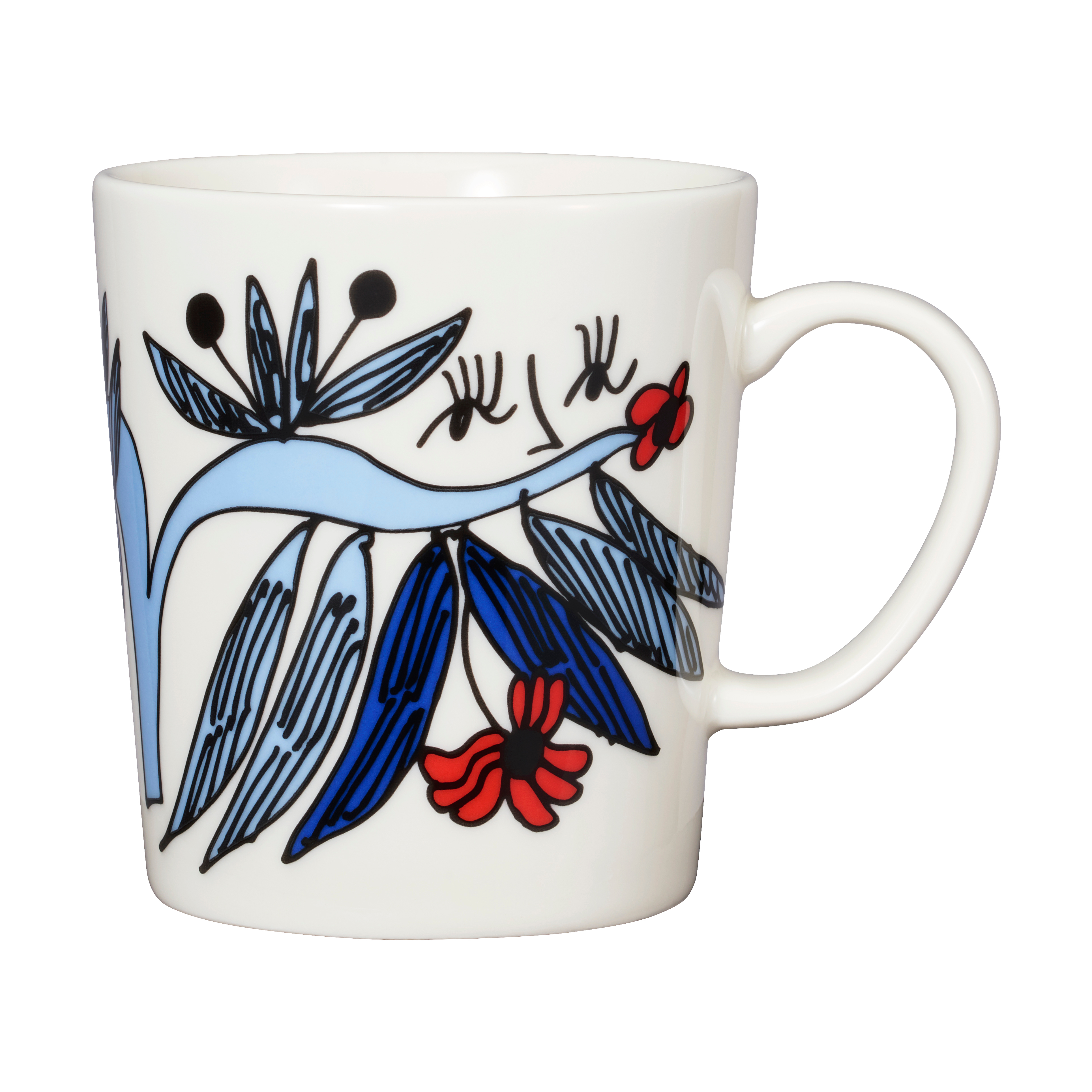 arabia Puutarhurit Cup 30 cl, Blue-White-Red