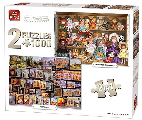 King Puzzle 1000 Pieces - 2 Puzzles - Classic Collection