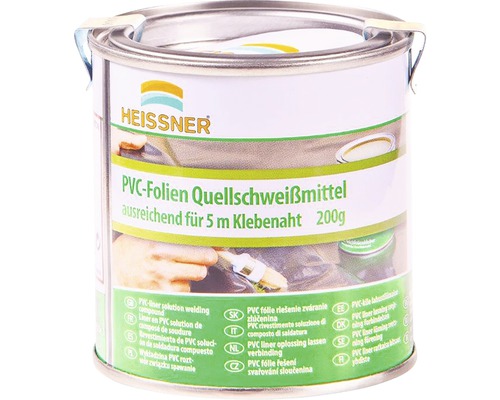 Heissner PVC foils solvent welding agent for 5 m glued seam, 200 g