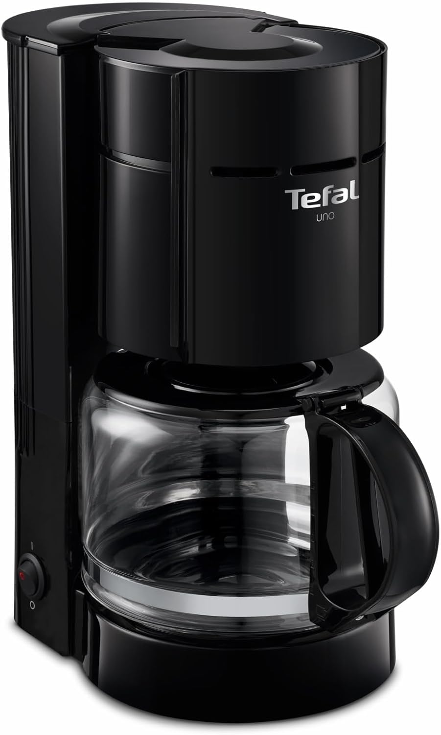 Tefal Uno CM1218 Filter Coffee Machine, 1.1 Liter Capacity, Up to 12 Cups of Coffee, Anti-Drip System, Coffee Machine with Warming Function, Automatic Shut-Off, Black