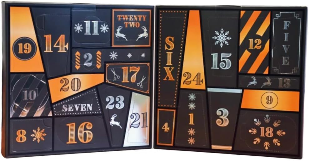 Jung Douglas Men's Advent Calendar 2024 with Beauty Products, Men's Christmas Calendar, Cosmetics for Boys and Men, 24 Women Care, Advent Calendar Including Derma Cream