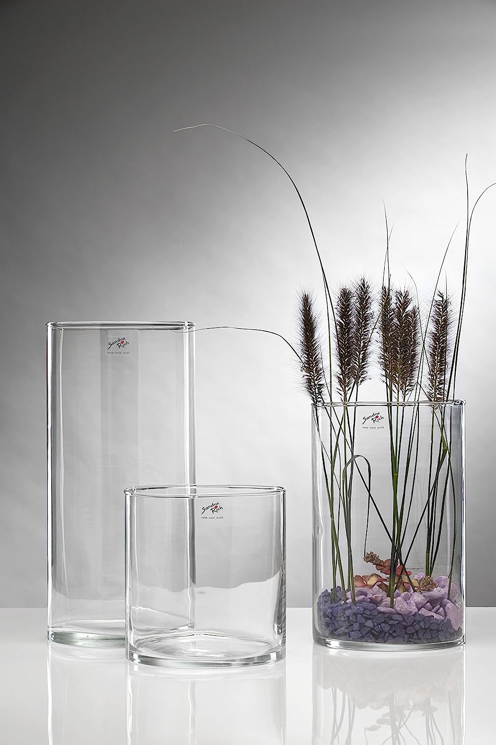 Sandra Rich glass vase CYLI cylinder 20cm